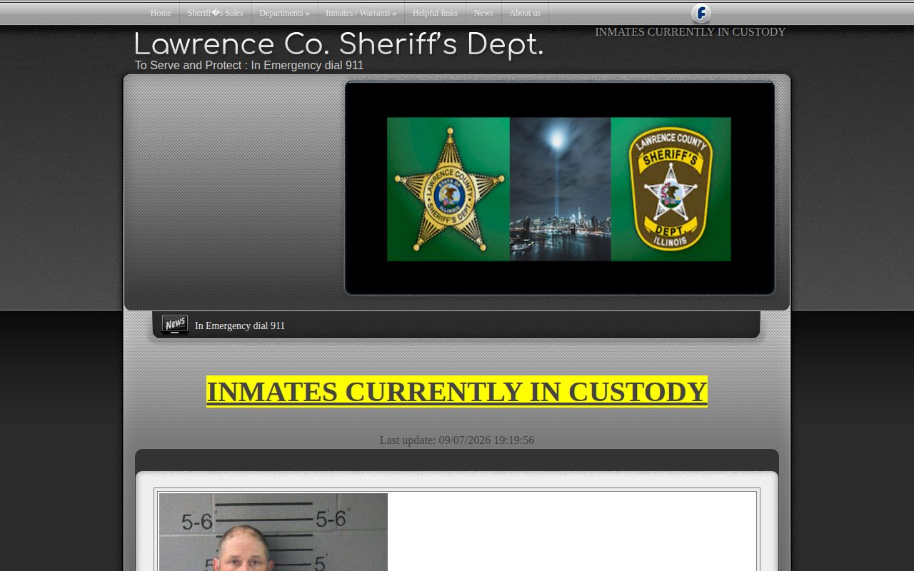 Lawrence County current custody arrest roster fields